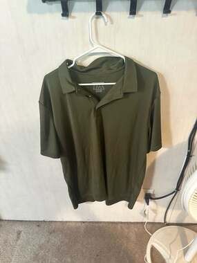 Men's Olive Drab Green Performance Quick-Dry Polo Shirt
